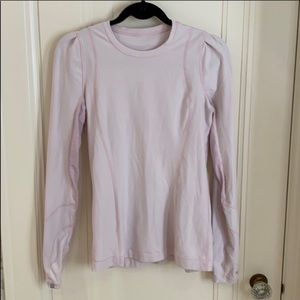 Lulu light pink long sleeve running top